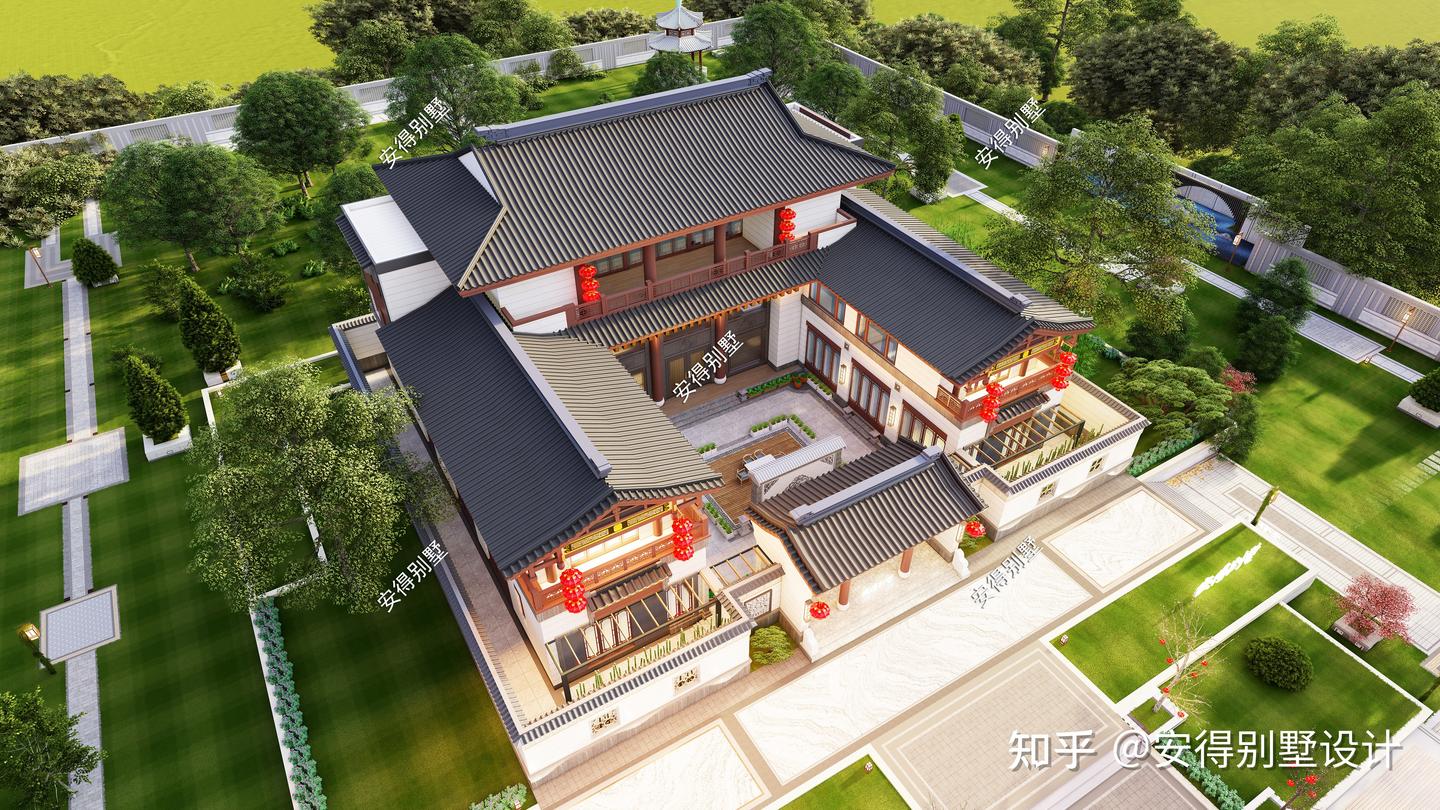 岁月静好、建筑如画，典雅华贵的3层新中式四合院设计！ - 知乎