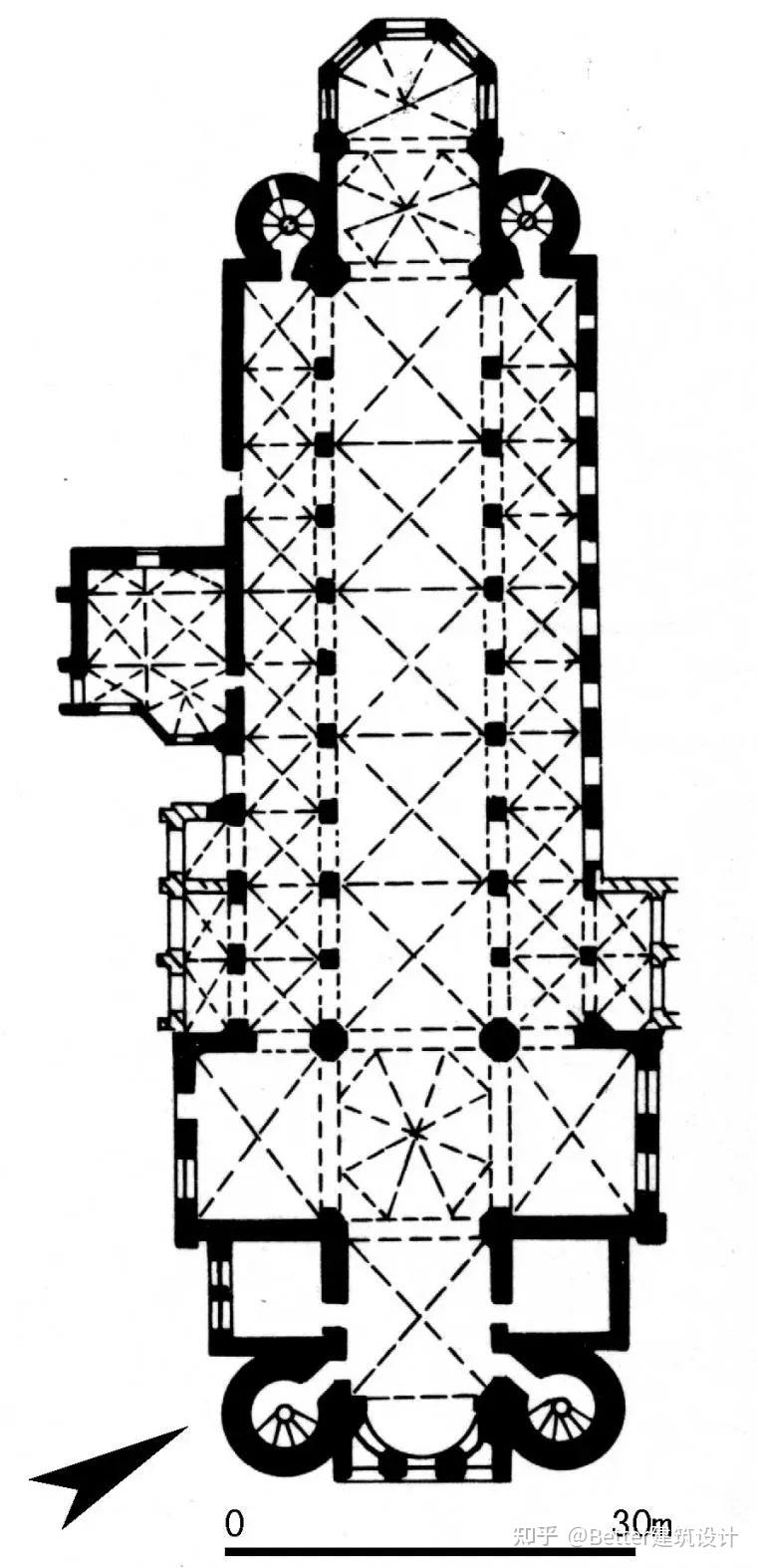 拉丁十字式平面图图片
