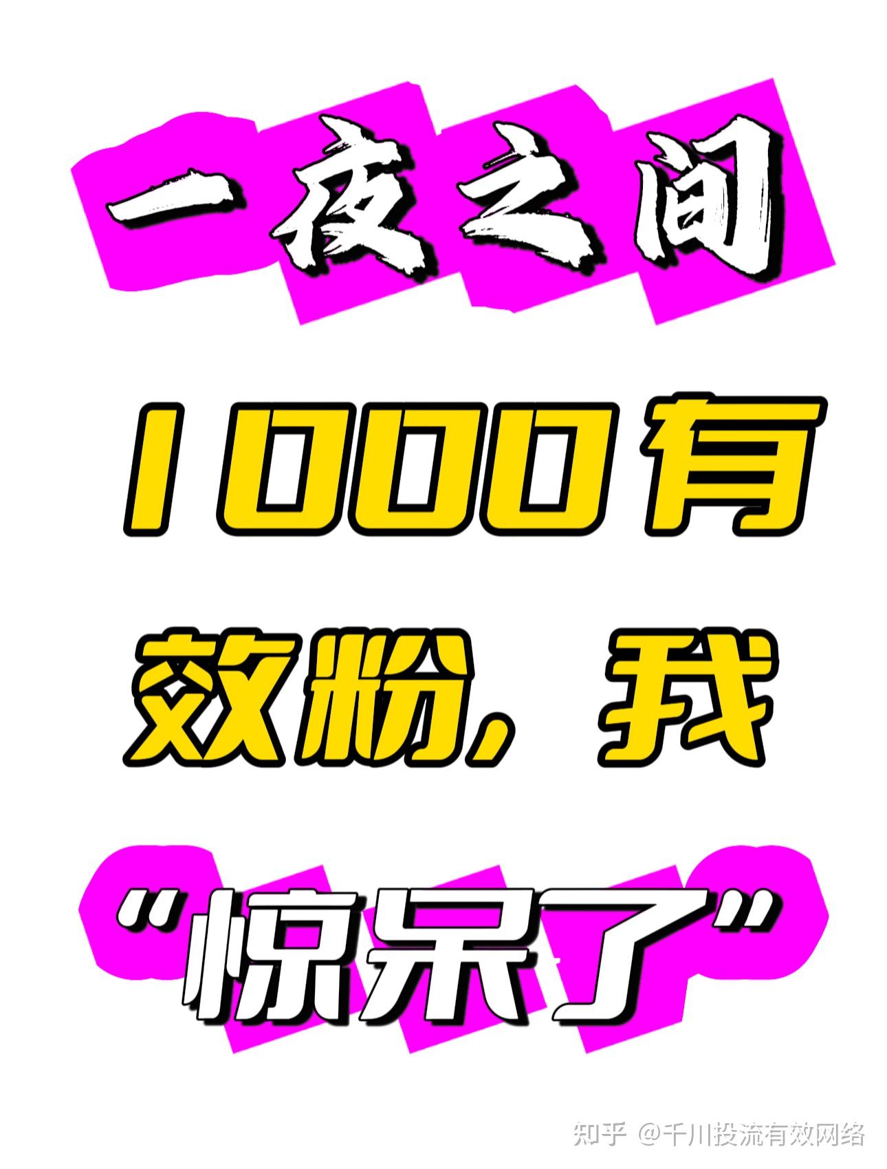 1000有效涨粉秘籍一夜拥有其实太简单