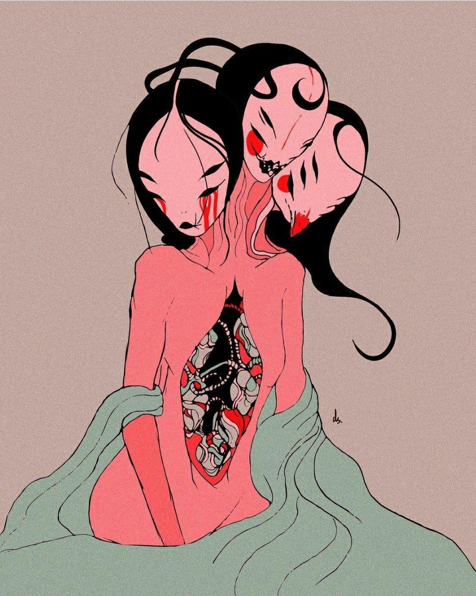 鬼魅插画魑魅魍魉插画师deadseagull