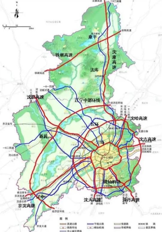 重磅沈阳六环规划线路图公示