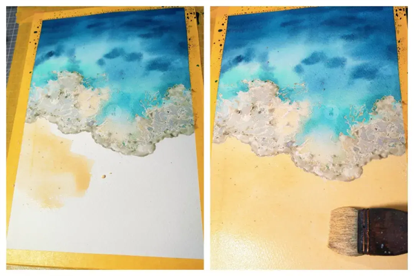 水彩教程 海滩的画法 知乎