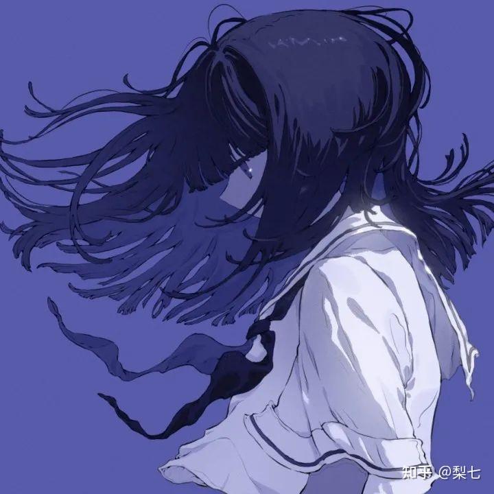 有没有蓝色系空灵的那种女生漫画头像? - 知乎