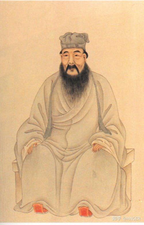 顺治时期文人的肖像画,由于这个时候清式长衫还没有出现,所以和明末