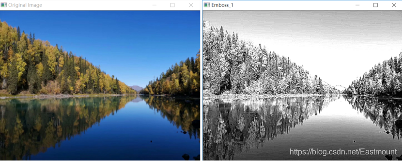图像油漆特效类似于油漆染色后的轮廓图形,它主要采用自定义卷积核和