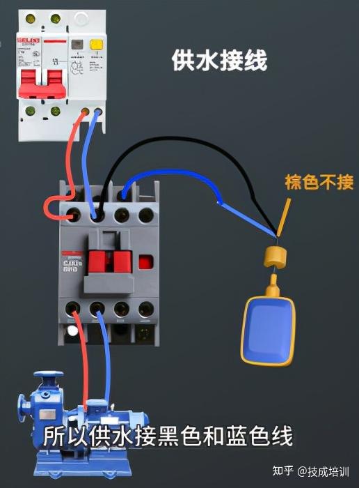 浮球阀接触器接线图图片