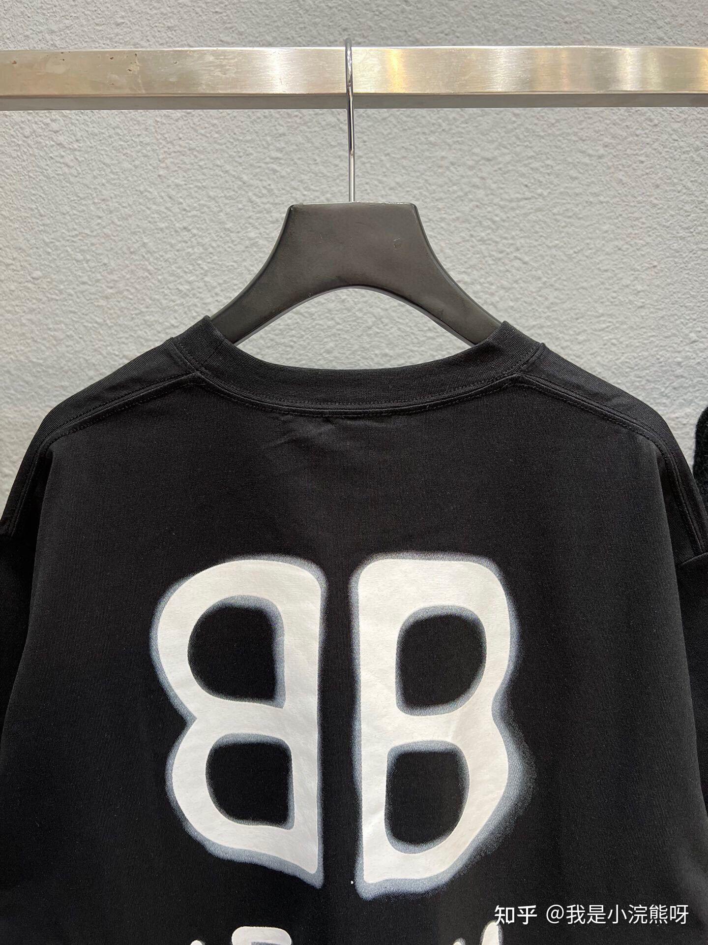 balenciaga巴黎世家背后bb涂鸦短袖