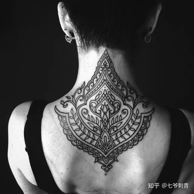 九江纹身纹身图库华丽的装饰黑线纹身图片