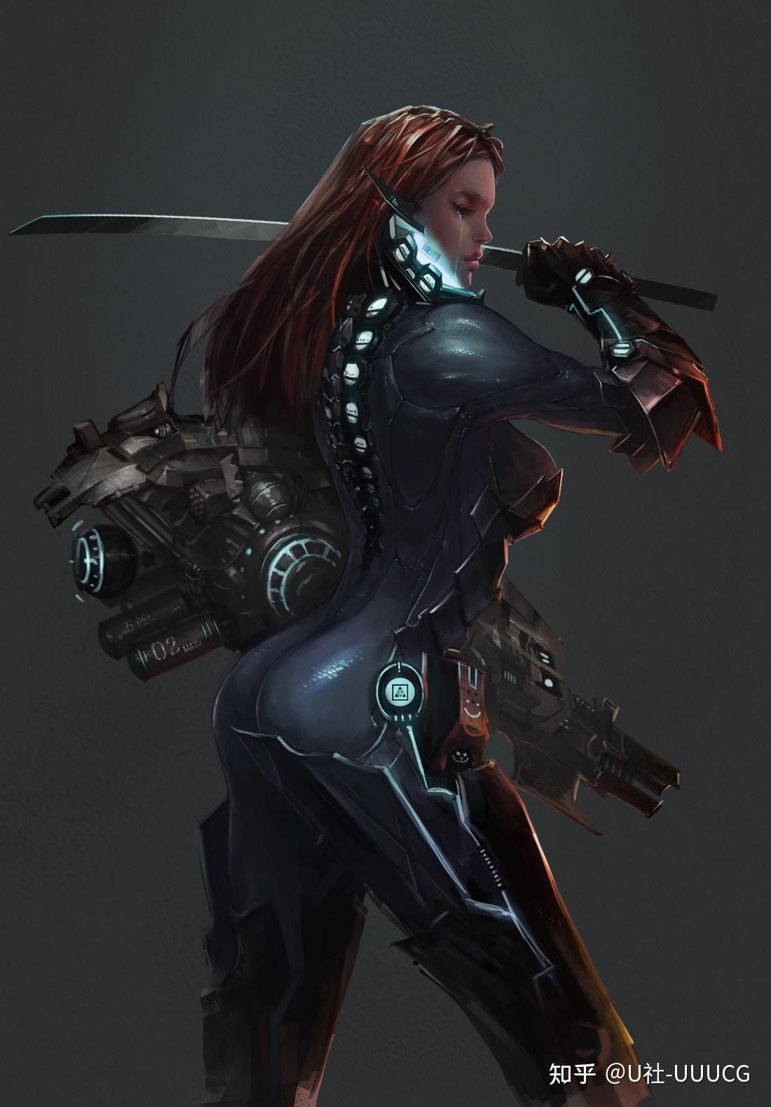 科幻风格高清cg科幻机械载具武器战争机甲游戏原画设计1645p原画素材