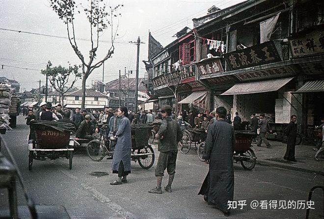 彩色老照片 苏联摄影师拍摄的1950年上海 好一派繁荣景象