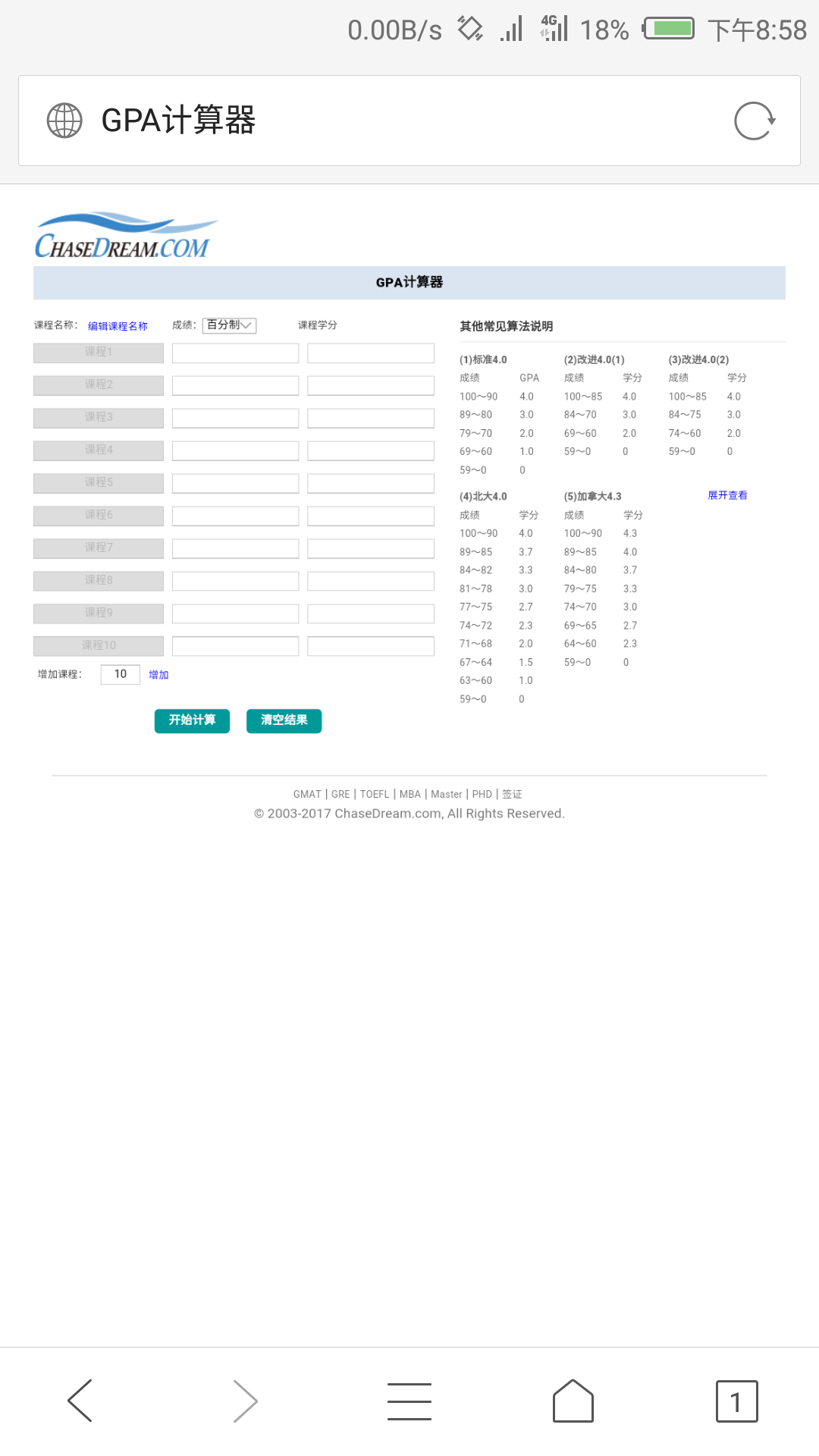 怎么算自己的四分制绩点?