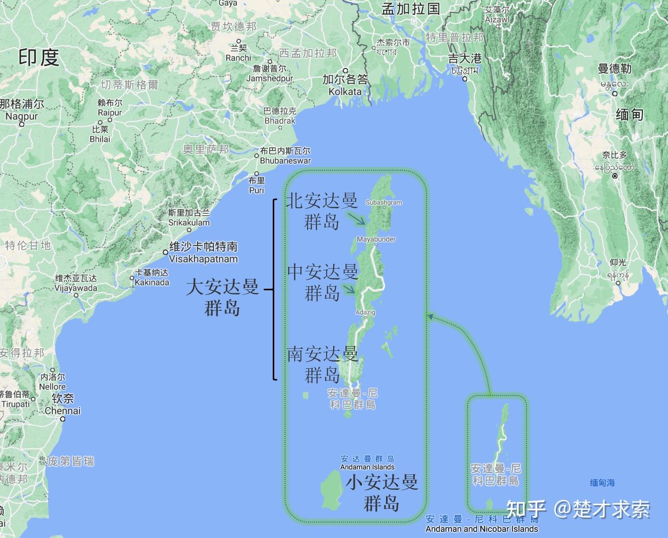 安达曼海地图图片