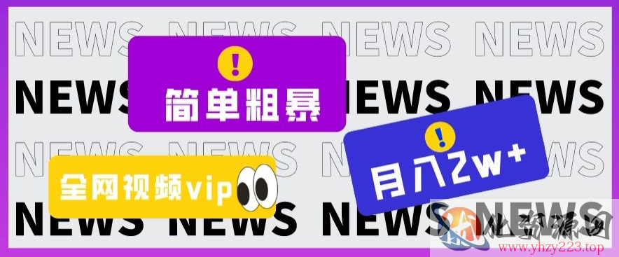 简单粗暴零成本，高回报，全网视频VIP掘金项目，月入2万＋【揭秘】