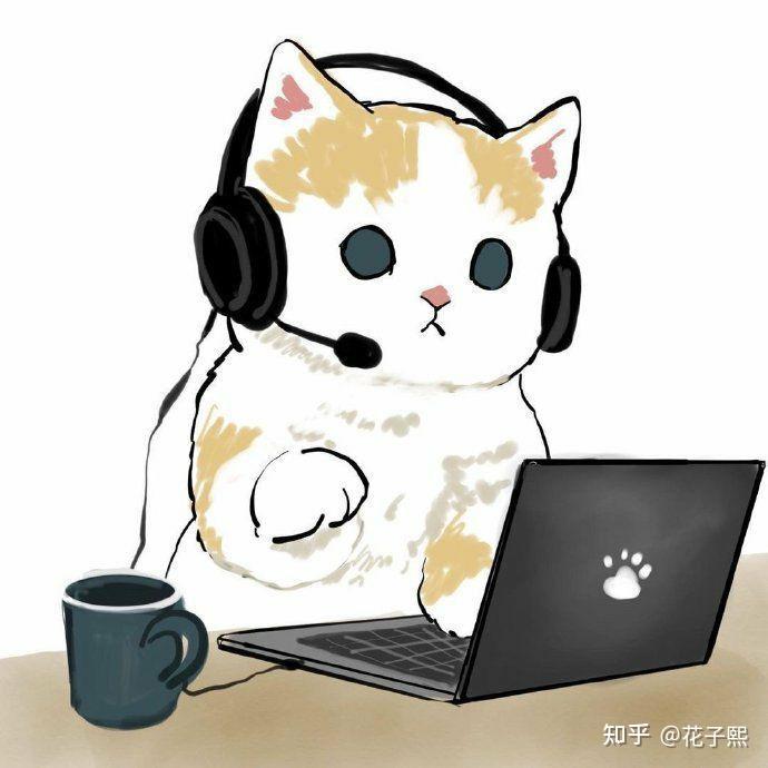 有没有小猫咪看书或者学习的头像