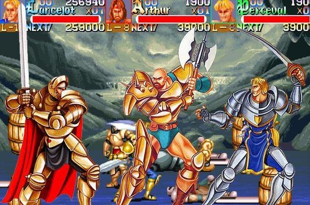 《圆桌骑士》是capcom经典的横版动作过关游戏,游戏以中古欧洲为背景