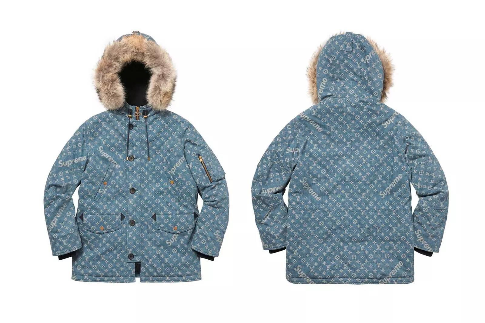 lvsupreme牛仔外套是有两个版本吗