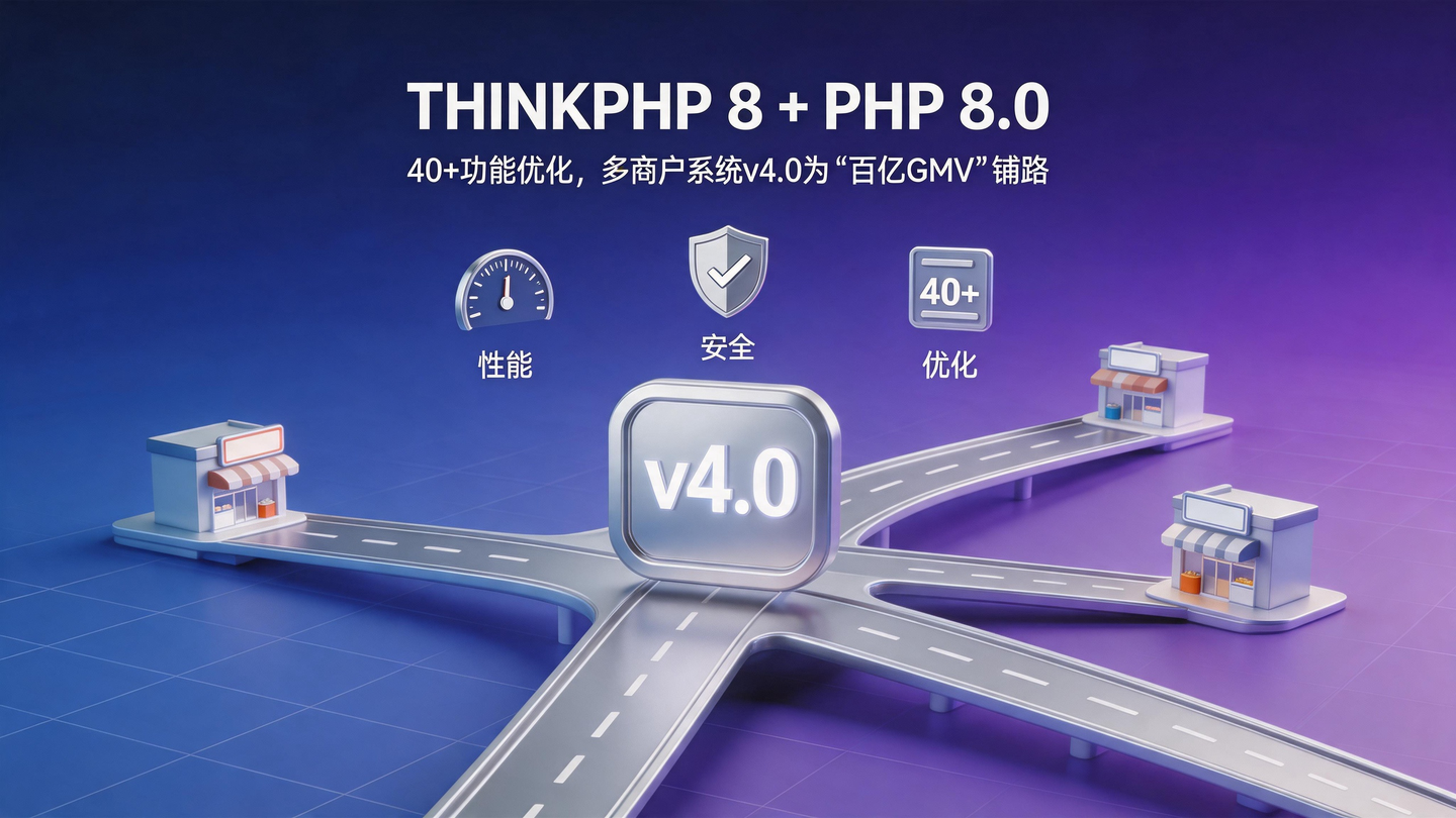 THINKPHP 8 + PHP 8.0 + 40+功能优化，多商户系统v4.0为“百亿GMV”铺路 - 知乎