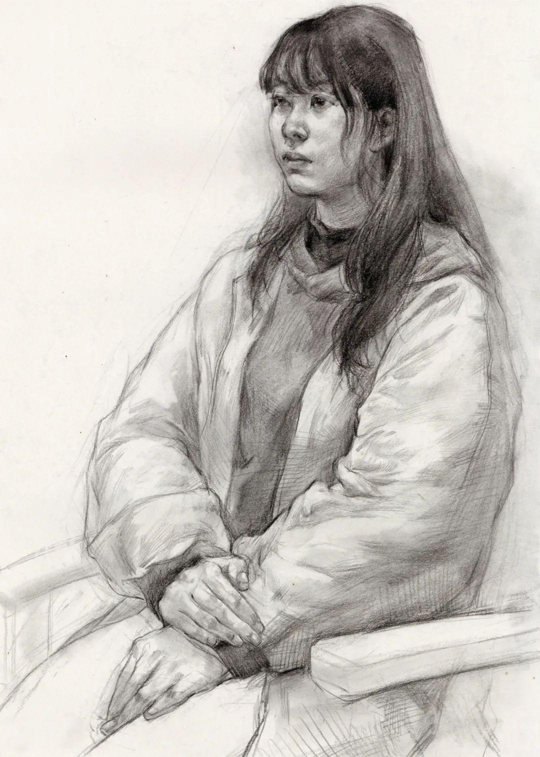 21届国美校考高分卷!素描半身像写生堪称一绝!