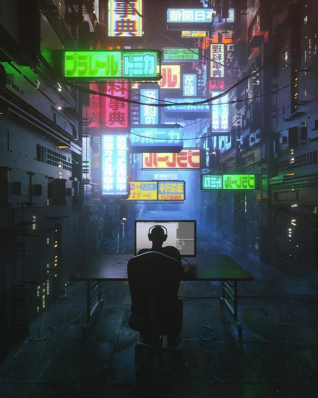 有那些好的赛博朋克壁纸? - 知乎