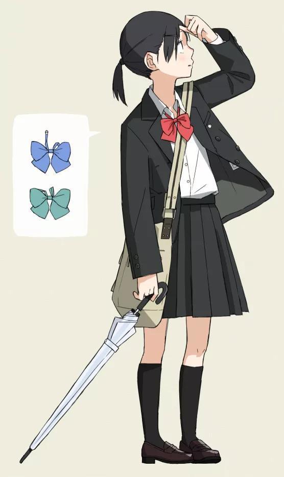 乙夏 p站:212425更多jk素材参考:82ps日系jk制服百褶裙厚涂上色教程