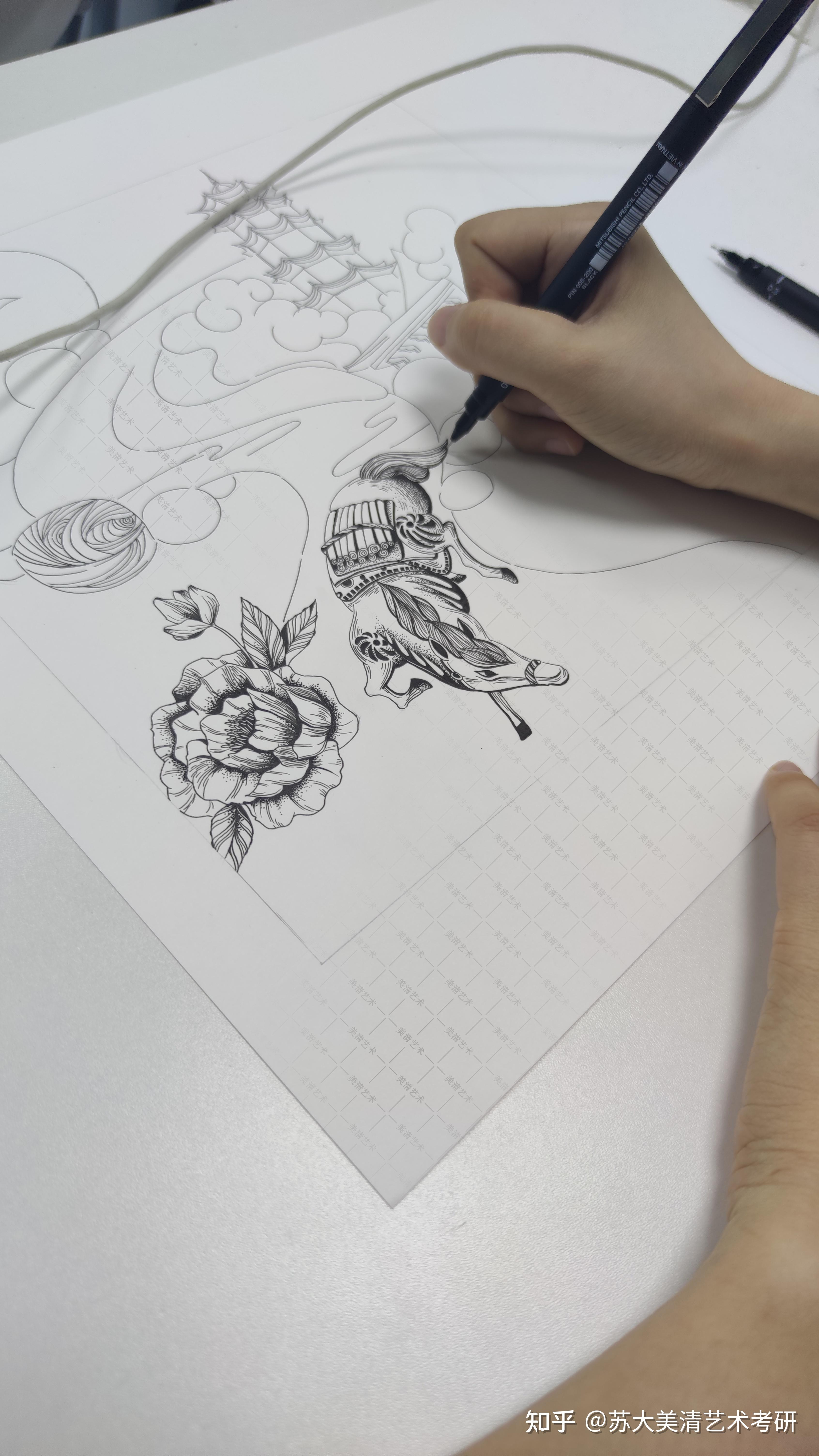 苏州大学艺术考研/无彩色装饰画1 - 知乎