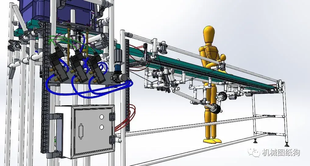 【工程機械】卸垛機間歇式輸送機3d圖紙 step格式