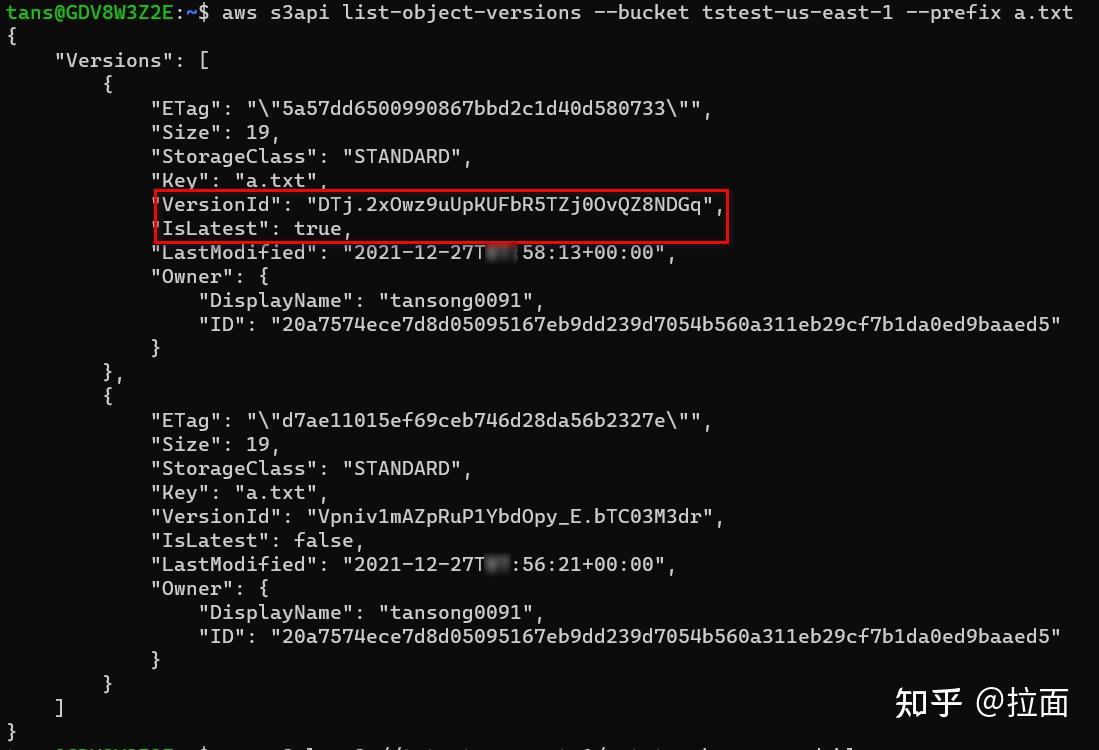AWS S3 常用命令及 Versioning - 知乎