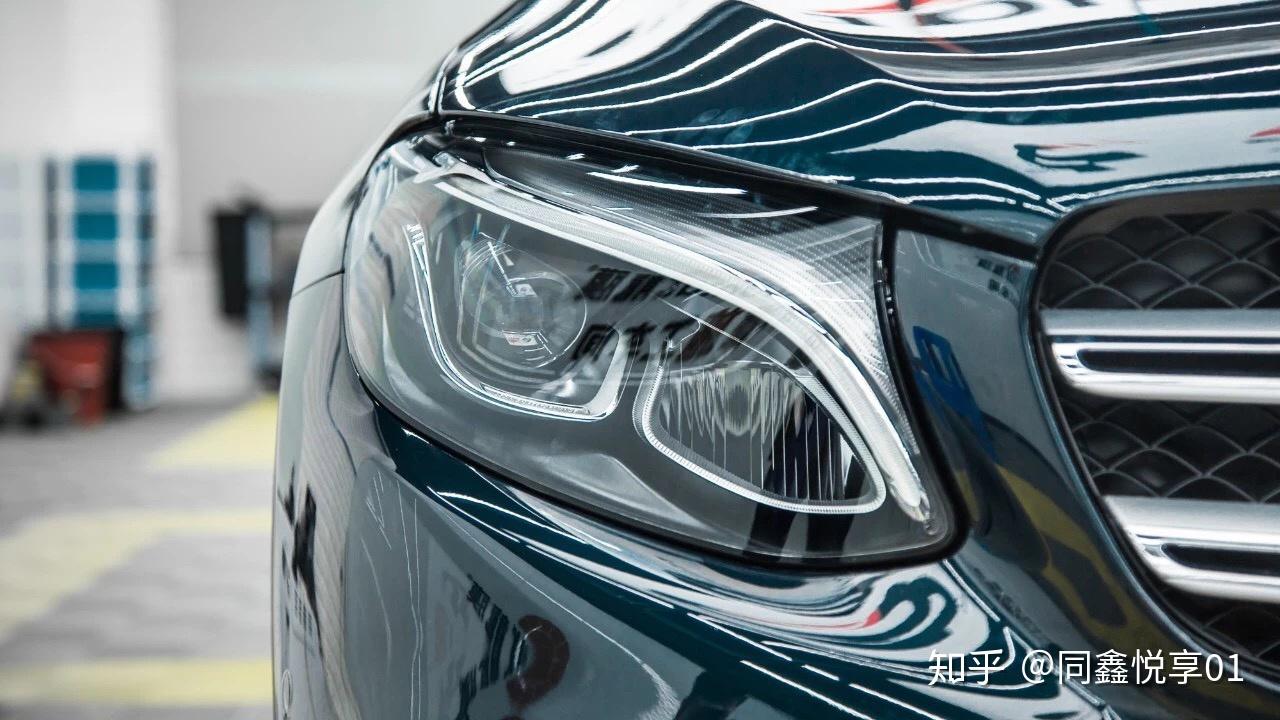 奔驰glc260l松石绿全车龙膜g2隐形车衣