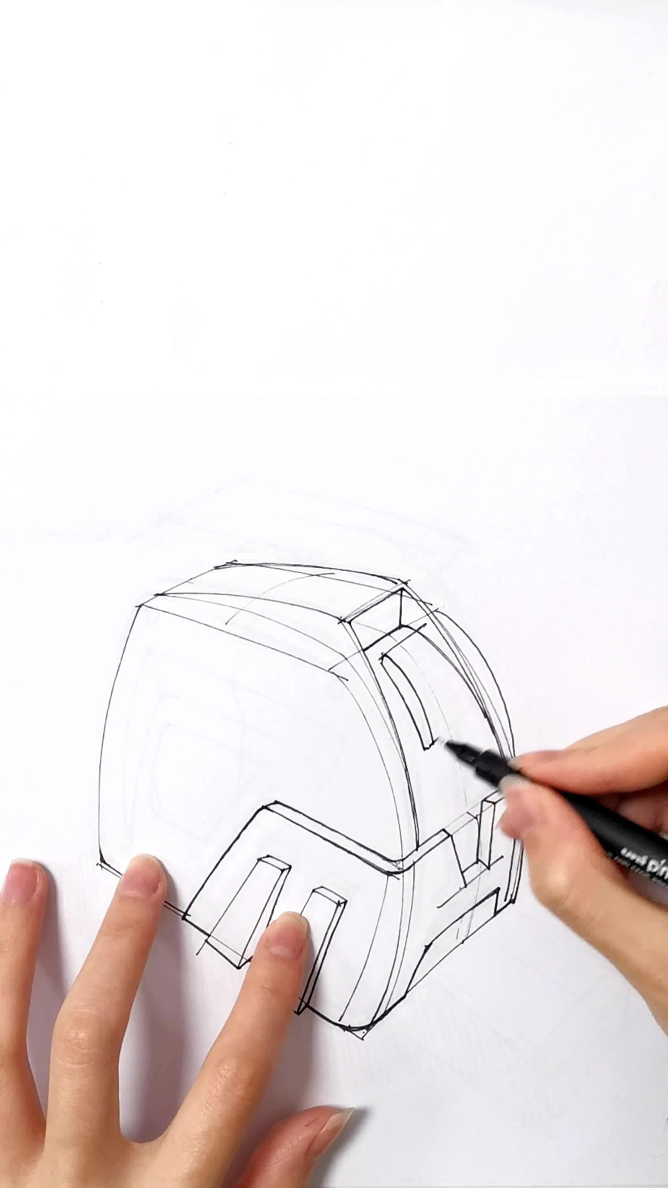 工业设计考研手绘教学钢卷尺