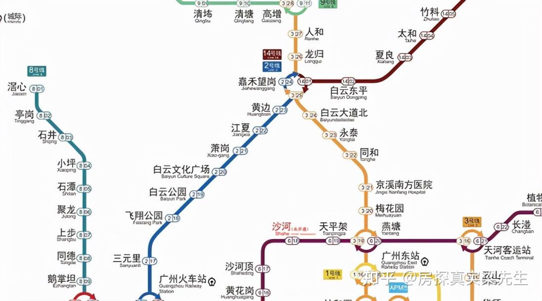 广州白云二线线路图图片