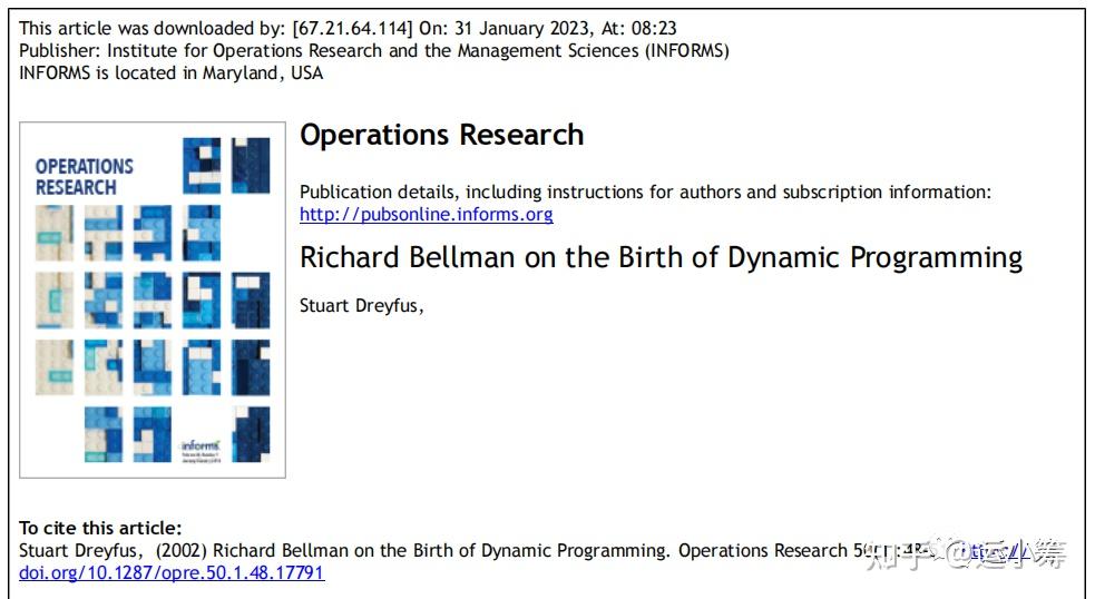 OR History | 理查德·贝尔曼:动态规划是怎样的诞生的 - 知乎