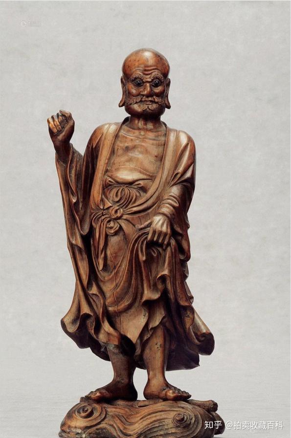 CG854 時代物 玉眼嵌入 彩色 寄木造達磨大師坐像 高31.5cm・木造彩色