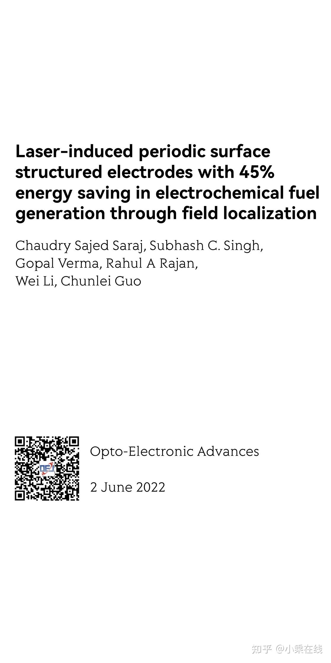 Laserinduced periodic surface structured electrodes with 45 energy