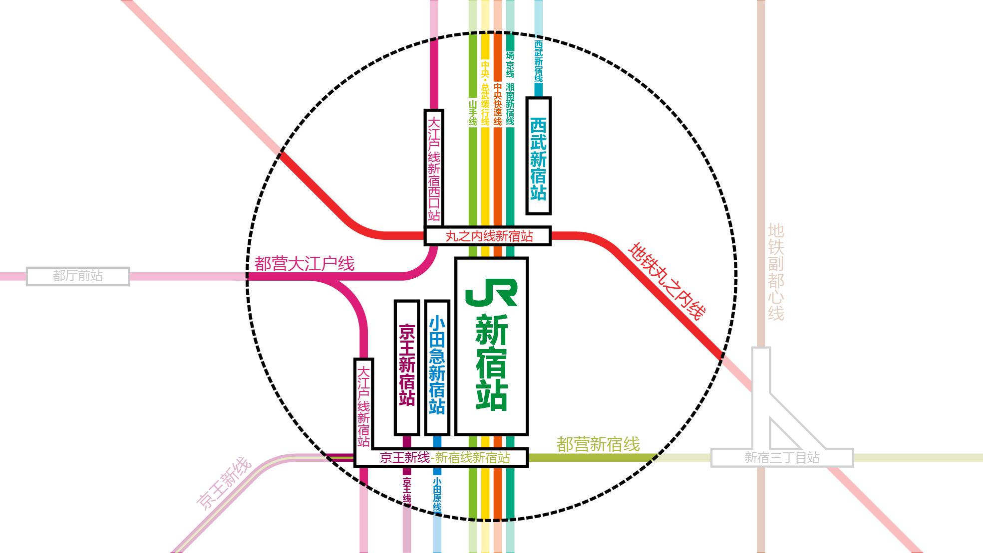 新宿地铁站平面图图片