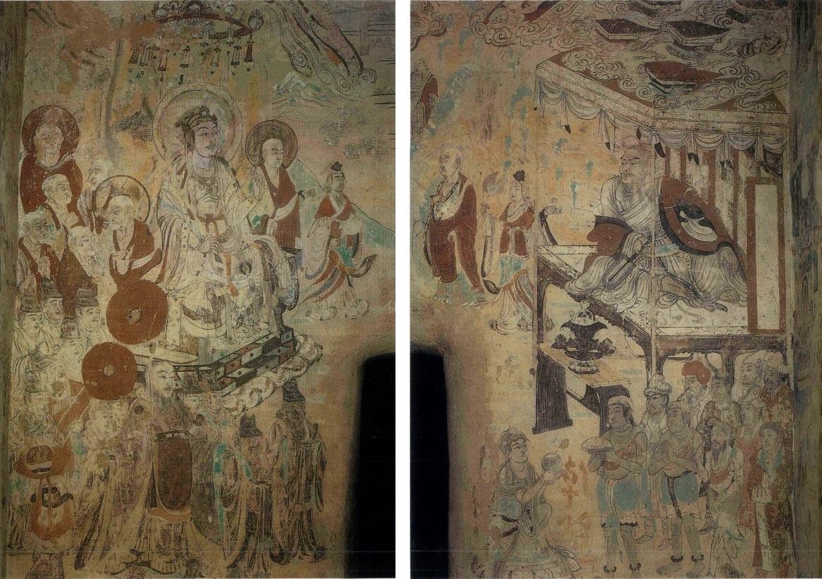 神游千年大美敦煌盛唐103窟线描至圣吴道子健朗风格的