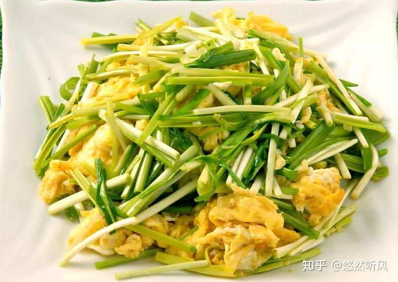 悠然菜谱蒜苗炒鸡蛋