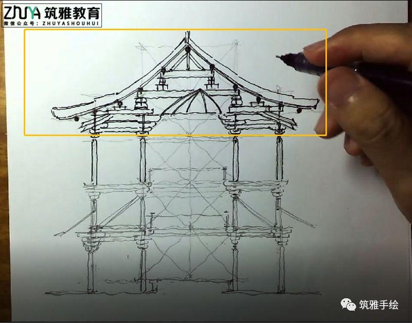 强强小课堂教你画建筑史难点图07蓟县独乐寺观音阁剖面图