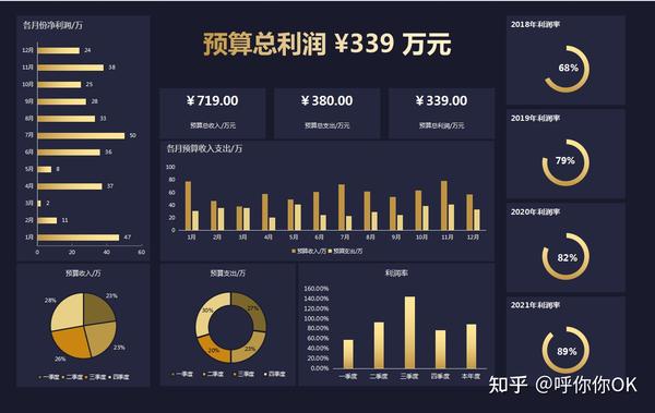 80套Excel可视化财务报表模板，输入数据自动生成，可直接套用 - 知乎