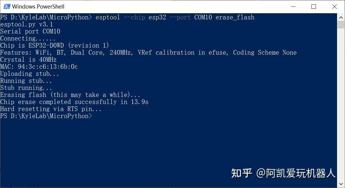 Micropython esp32 win10 thonny ide 