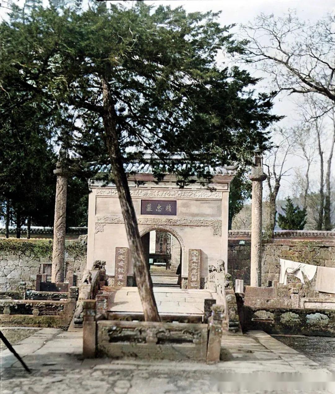 杭州旧影:100年前的岳王墓,和现在的差别有点大 - 知乎
