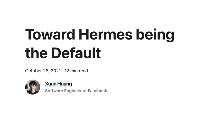 在 Hermes 成为 React Native 默认 JS 引擎的路上 - 知乎