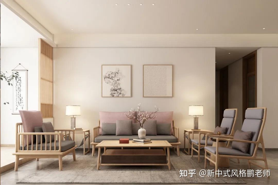 新中式装修设计案例 | 180平米新中式原木风,绝了! - 知乎