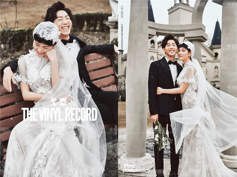 成都婚纱照胶片感轻复古教堂婚纱照