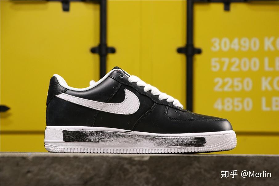 耐克nike耐克空军低帮板鞋黑白菊花