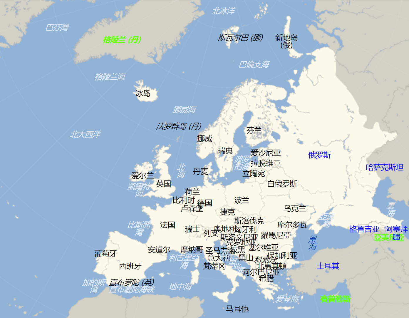 2021欧洲地图高清图片