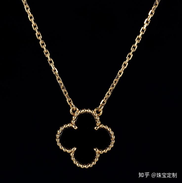 梵克雅宝黑四叶草项链黑色部分是什么材质