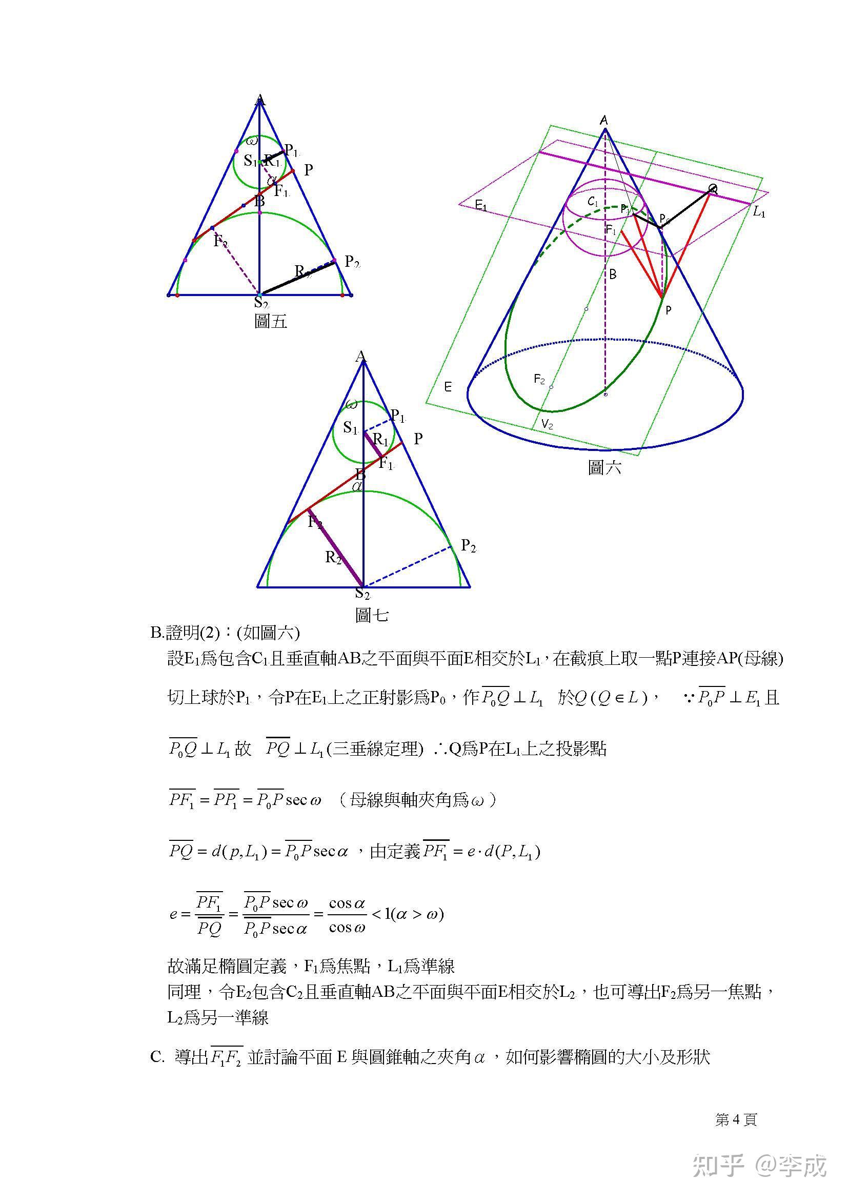 已知一个圆锥斜截面是椭圆怎么确定这个椭圆的长短轴和离心率呢
