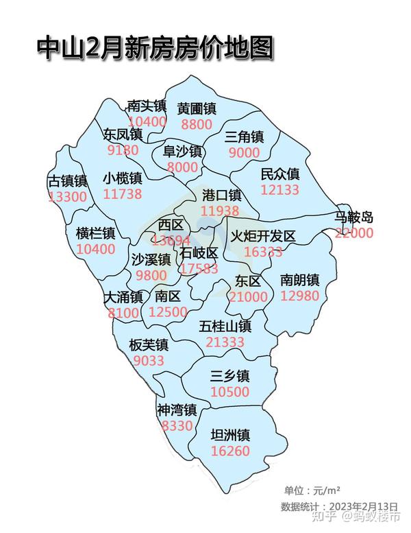 中山最新房价地图(2023) - 知乎