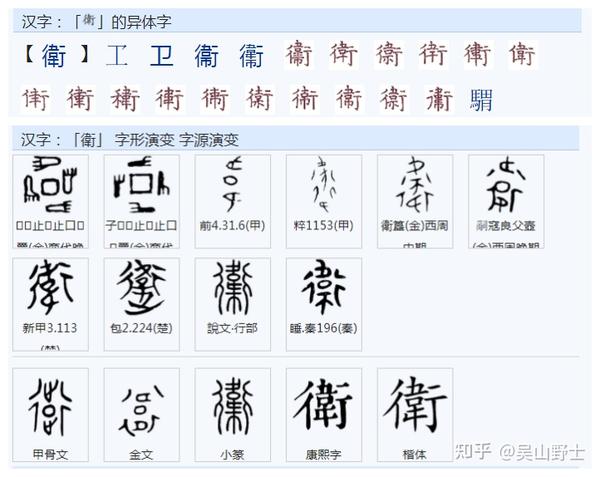 你知道卫的繁体字与简体字为什么差别这么大? - 知乎