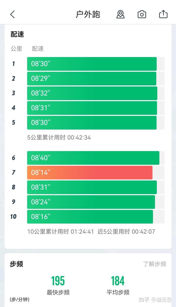 10公里慢跑，8'30